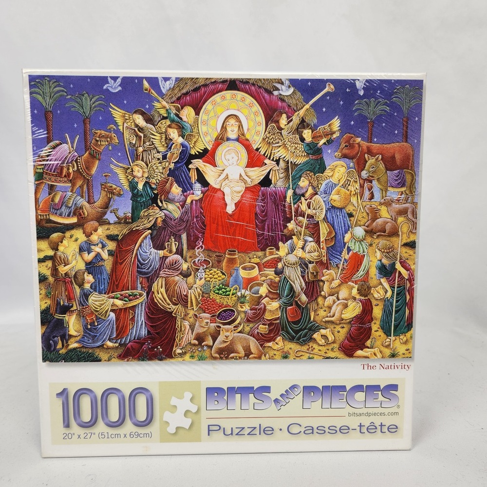 New Sealed‎ Bits and Pieces "The Nativity" 1000 pc puzzle 20"x27"